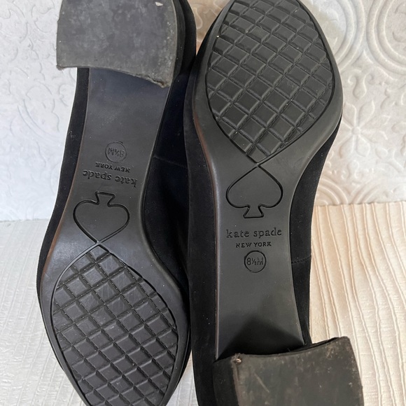 Kate Spade Benice Black Suede Pumps Size 8.5 S5100014 - Picture 3 of 7